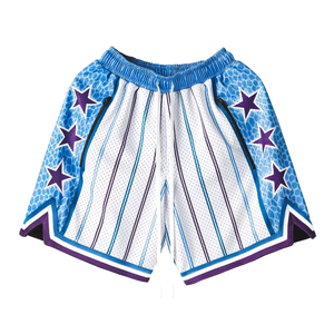 Shorts de basketball rétro authentiques pour hommes, personnalisés pour équipes universitaires, broderie 3D écologique, couleur unie, sur mesure - Product Image 5
