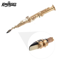 Bb Soprano Saxophone Brass Body with Case Mouthpiece and Accessories for Students