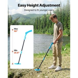 Detector de Metales Ligero con Pantalla LCD de 4 Pulgadas, Bobina de Búsqueda Impermeable IP68 de 6 Pulgadas, Ajustable de 25.6 a 36.6 Pulgadas, Detector de Metales Industrial - Product Image 5