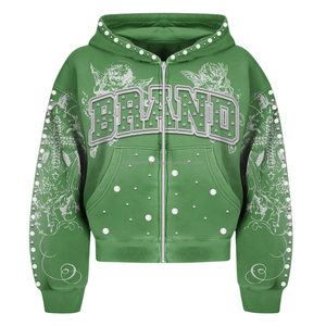 Sudadera Unisex con Estampado de Calavera y Bordado Chenille, Estilo Único, Transpirable, para Invierno, Impresión Digital, Nueva Llegada, Gran Venta - Product Image 2