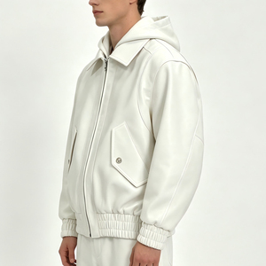 Chaqueta Universitaria Clásica ARTIZ INTERNATIONAL para Hombre, Diseño Letterman, a Cuadros/Color Sólido, Resistente al Viento, Ecológica, Venta al Por Mayor - Product Image 3