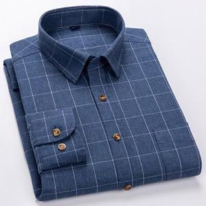 Chemise d'affaires en coton tissé de qualité supérieure pour hommes, manches longues, tenue de bureau formelle, chemise habillée classique confortable - Product Image 3