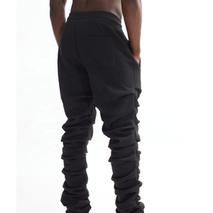 Joggers de invierno informales para hombre, ropa de calle antiarrugas/antiarrugas, pantalones de hombre, pantalones de chándal apilados, cordón de secado rápido con bolsillo - Product Image 2