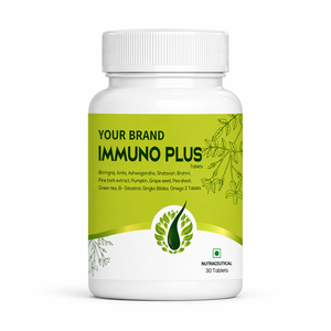 Tabletas de Apoyo Inmunitario con Logotipo Personalizado, con Vitamina C, Zinc y Extractos Herbales para el Bienestar Diario - Product Image 1