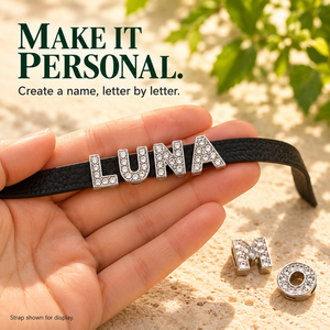 Dijes de Letras del Alfabeto con Pedrería de 8mm, de la A a la Z, para Collares Personalizados de Perros y Gatos - Product Image 3