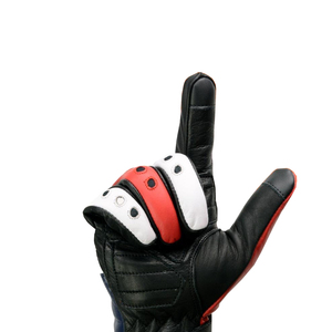 Leather Motorbike Gloves Wrist Length Red <b>Black</b> Blue Stars Sporty Breathable Unlined for Sports Spring Autumn - Product Image 2