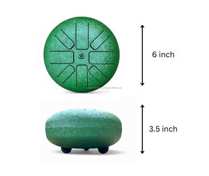 Tambour à langue en acier avec symbole Om, instrument Handpan avec maillets en caoutchouc, pour la méditation, le yoga, la relaxation, la thérapie, ensemble cadeau musical - Product Image 5