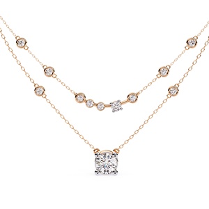 Colliers de mode pour femmes en diamants de laboratoire taille ronde très demandés, en or massif 14 carats, certification IGI, personnalisation OEM/ODM disponible - Product Image 6