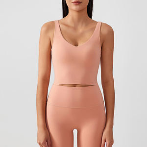 Soutien-gorge de sport pour femme en promotion – Haute qualité, extensible dans 4 directions, respirant, écologique, élasticité moyenne, XS personnalisable à l'avant - Product Image 4