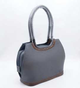 Elegante Bolso Tote de Cuero Genuino Gris, Color Sólido, Cierre de Cremallera, Uso Diario, Estilo para Todas las Temporadas - Product Image 1