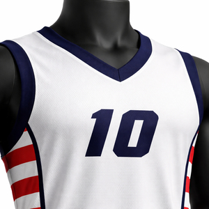 Ensemble de maillots de basket-ball en sublimation en gros, uniforme de basket-ball personnalisé imprimé en polyester - Product Image 4