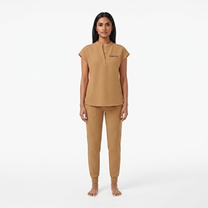 Ensemble de blouses médicales Hawk Eye pour femmes, haut à manches courtes et pantalon, uniformes d'hôpital, tricot polyester-coton, vêtements de travail médicaux - Product Image 6