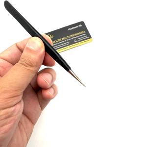แหนบปลายแหลมตรงสีดำด้าน สำหรับต่อขนตา ปลายแหลมละเอียดพิเศษ - Product Image 3