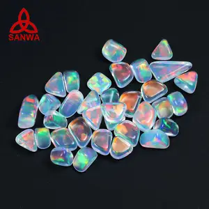 2023 Popular New Material Sanwa 14 Colors Galaxy Opal OP702 Water Opal Red Fire Tumbled Opal For Jewellery Making And Art Design