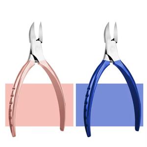 Coupe-ongles en acier inoxydable avec manche bleu, lame droite de 12,5 mm, pointe aiguisée, durable, pour usage manuel, style simple pour adulte - Product Image 2