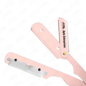 Rasoir à lame fixe finition satinée, fabriqué en acier inoxydable de haute qualité, rasoir droit professionnel pour barbier - Product Image 4