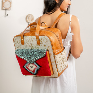 Premium Quality Genuine Cowhide Hair On Leather Multi Color Floral <b>Tooled</b> Bag <b>Pack</b> Western Style Cowgirl Bag <b>Pack</b> Top - Product Image 3