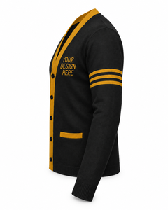 Custom Women's V-Neck Cardigan Sweater Knitted Button Front Long Sleeve With Logo <b>Patch</b> Autumn Winter Casual Wear - Product Image 4