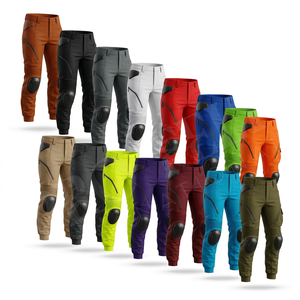 Pantalones de Motociclista de Cuero Sintético de Primera Calidad, Corte Ajustado, Bolsillos con Cremallera, Estilo Urbano, Tobillo Elástico - Product Image 1