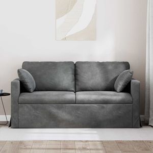 โซฟาห้องนั่งเล่นกำมะหยี่สีเทาเข้มขนาด62.20x30.71x31.50นิ้ว - Product Image 3