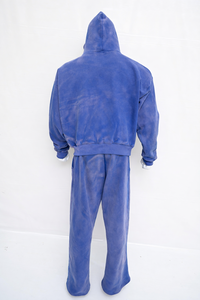 Women's Heavyweight Cotton Crop Hoodie and Short Sweat Pants <b>Set</b> Custom OEM <b>Embroidery</b> High Quality with Contrast Stitching - Product Image 3