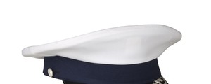 Maritime ceremonial untrimmed cap, Silver Embroidered peaked cap, anchor badge cap, premium uniform cap - Product Image 4