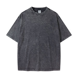 Camiseta de Manga Corta Oversize Azul Claro con Cuello Redondo para Hombre, Estilo Casual Urbano, Tejido de Punto, Color Sólido, 100% Algodón Transpirable - Product Image 3