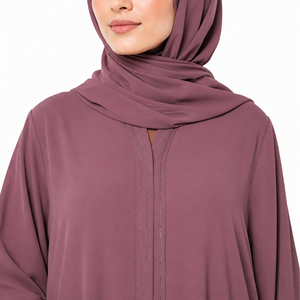 Saudi Elite Modest <b>Abaya</b> Royal Pink Modest Wear <b>Abaya</b> Noir Saudi style <b>Abaya</b> Best Wear Minimalist Saudi Style <b>Abaya</b> for Women - Product Image 2