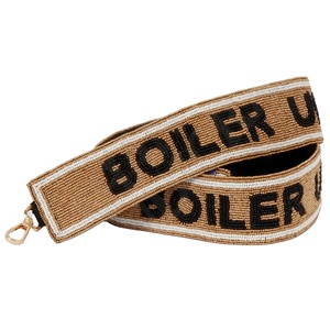 Nuevas correas de diseñador para bolsos de día de partido universitario, con identidad de equipo en colores dorado y negro, con cuentas, estilo Boiler Up, transparentes para estadios - Product Image 1