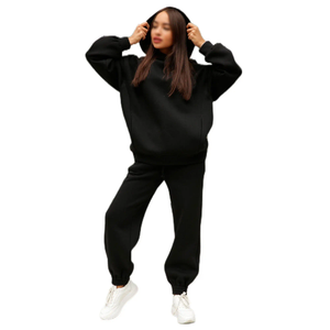 Ensemble de survêtement premium pour femmes, tissu doux et chaud, tenue confortable assortie pour un usage quotidien, personnalisable et écologique - Product Image 2