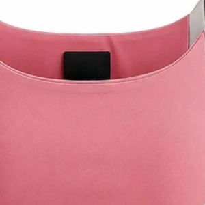 <b>Pink</b> and Navy Blue Women's Scoop Neck Sports Bra Sleeveless Color Block <b>Crop</b> <b>Top</b> Fitted Activewear Gym Workout Fitness Yoga - Product Image 2