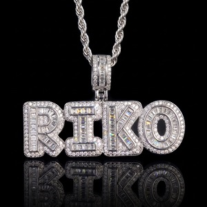 Collar con Colgante de Letra Personalizado, Cadena Cubana con Circonitas, Cadena de Cuerda, Joyería con Nombre para Hombres y Mujeres - Product Image 6