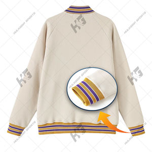 Veste de sport unisexe personnalisable pour fraternité/sororité, en laine blanche 100% coton, imperméable, respirante et coupe-vent - Product Image 6