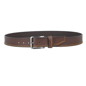 Ceinture en cuir véritable pour homme, décontractée et habillée, avec boucle simple classique en alliage, confortable - Product Image 1