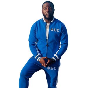 Phi Beta Sigma Blue Air Tech Fleece Warm Up Jacket for Men Comfortable Fit Premium Fabric Greek Fraternity Apparel Athletic - Product Image 1