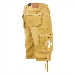 Pantalones Cortos de Mezclilla para Hombre, de Alta Calidad, con Estampado de Serigrafía, Estilo Jeans, de Pierna Ancha, Material Spandex/Poliéster - Product Image 6