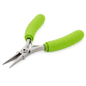 Pince à bec effilé dentelée, manche standard, outil manuel de précision pour la fabrication de bijoux, en acier inoxydable durable et léger, vente en gros OEM - Product Image 6