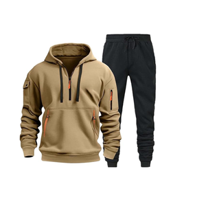 Fournisseur direct d'usine, survêtements pour hommes de haute qualité, sur mesure, décontractés, en tissu épais, avec cordon de serrage, 100% polyester - Product Image 3