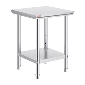 24 \ "x 24 \" tavolo di preparazione alimentare da cucina commerciale per la fabbricazione di attrezzature da cucina commerciali in acciaio inossidabile - Product Image 1