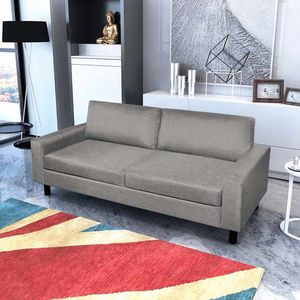 Sofá gris de tela para sala de estar de 87 x 200 x 81 cm - Product Image 1