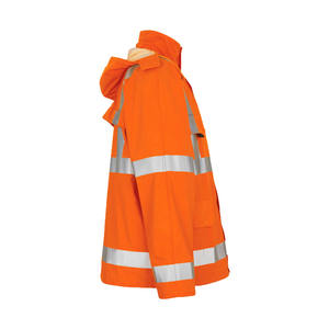 เสื้อแจ็คเก็ตนิรภัยสะท้อนแสงสีเหลืองสะท้อนแสงแบบกันน้ำ ระบายอากาศได้ดี พร้อมหมวกสำหรับผู้ชาย ราคาขายส่ง - Product Image 3