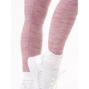 Conjunto de 2 piezas de leggings y sujetador deportivo OEM de alta demanda para mujer, reversibles, color malva liso, con efecto fruncido en V, transpirables y ecológicos, para yoga y fitness. - Product Image 5