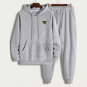 Heavyweight Eco-Friendly Streetwear Solid Hooded Track Suit for Men Cotton Fleece Pullover Sweatshirt Jogger <b>Pants</b> Custom Made - Product Image 1