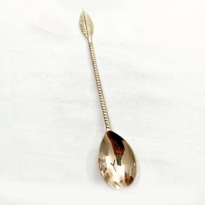 Cuillère à thé en laiton doré au design moderne, avec manche en forme de branche, poli miroir, lavable au lave-vaisselle, pour la maison et la vaisselle de mariage - Product Image 5