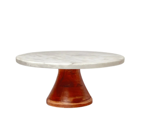 Top Design <b>Marble</b> And Wood <b>Cake</b> <b>Stand</b> Pedestal Dessert Display Holder Custom Logo Decoration <b>Cake</b> <b>Stand</b> - Product Image 1