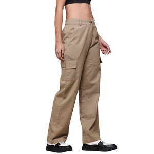 Pantalon cargo d'extérieur OEM vierge pour femme, léger, multi-poches, séchage rapide, style parachute, pour la randonnée, vente en gros - Product Image 5