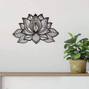 CIFbuyHello Young Scultura da Parete in Metallo Mandala Loto, Decorazione Spirituale Boho per Casa, Sculture Murali per Soggiorno, Camera da Letto, da Viaggio - Product Image 5