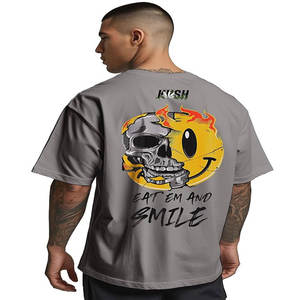 Camiseta de algodón de alta calidad para hombre, nuevo estilo, diseño de patrón sólido, longitud corta personalizada, buen ajuste en blanco para logotipo personalizado - Product Image 1