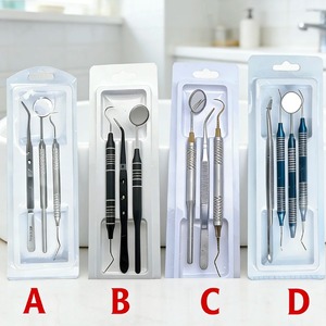 High Temperature Manual Dental Oral <b>Cleaning</b> Kit Scraper Mirror Scaler Set Plaque Remover Stainless Steel Care Dentist <b>Tools</b> - Product Image 1