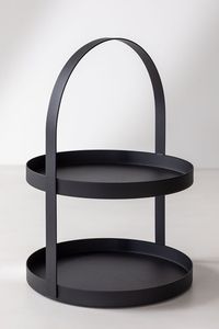 Support à gâteau de luxe à 2 étages, plateau à gâteau en métal, support de service pour la maison et les événements - Product Image 2